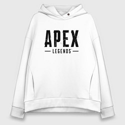Толстовка оверсайз женская Apex Legends логотип, цвет: белый
