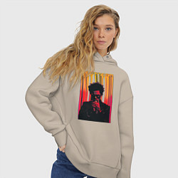 Толстовка оверсайз женская Blinded by the lights, цвет: миндальный — фото 2