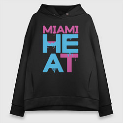 Толстовка оверсайз женская Miami Heat style, цвет: черный