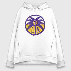 Толстовка оверсайз женская Lakers California, цвет: белый