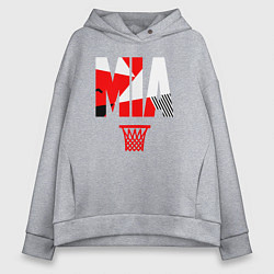 Толстовка оверсайз женская Miami buckets, цвет: меланж