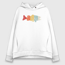 Женское худи оверсайз Color fish