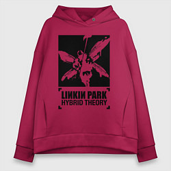 Толстовка оверсайз женская LP Hybrid Theory, цвет: маджента