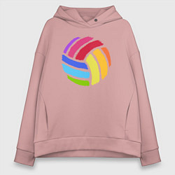 Женское худи оверсайз Rainbow volleyball