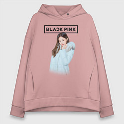 Толстовка оверсайз женская Jisoo Blackpink winter, цвет: пыльно-розовый