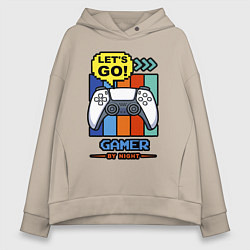 Толстовка оверсайз женская Gamer by night, цвет: миндальный