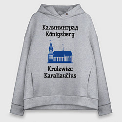 Толстовка оверсайз женская Калининград, цвет: меланж