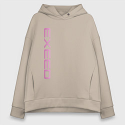 Женское худи оверсайз Exeed pink logo