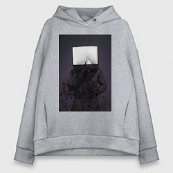 Толстовка оверсайз женская TV man, цвет: меланж