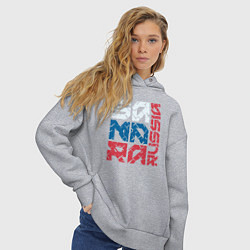 Толстовка оверсайз женская Россия Самара, цвет: меланж — фото 2
