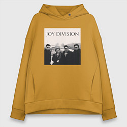 Толстовка оверсайз женская Тру фанат Joy Division, цвет: горчичный