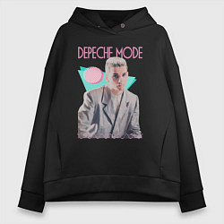 Толстовка оверсайз женская Depeche Mode 80s Dave, цвет: черный