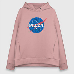 Толстовка оверсайз женская Pizza x NASA, цвет: пыльно-розовый