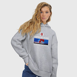 Толстовка оверсайз женская Depeche Mode - Music for the Masses logo, цвет: меланж — фото 2