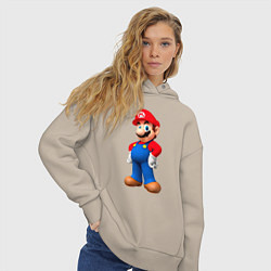 Толстовка оверсайз женская Марио стоит, цвет: миндальный — фото 2
