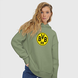 Толстовка оверсайз женская Borussia fc sport, цвет: авокадо — фото 2