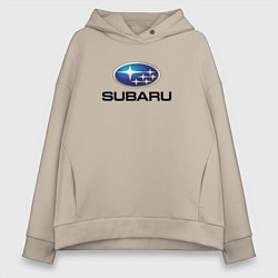 Толстовка оверсайз женская Subaru sport auto, цвет: миндальный