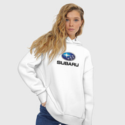 Толстовка оверсайз женская Subaru sport auto, цвет: белый — фото 2