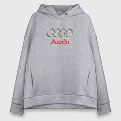 Толстовка оверсайз женская Audi brend, цвет: меланж
