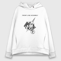 Толстовка оверсайз женская Front Line Assembly - Skull, цвет: белый