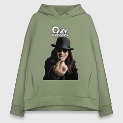 Толстовка оверсайз женская Ozzy Osbourne fist, цвет: авокадо