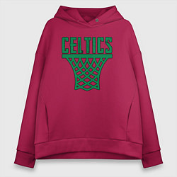 Толстовка оверсайз женская Celtics net, цвет: маджента