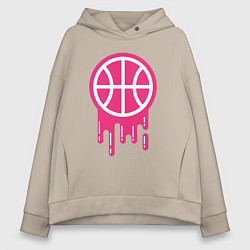 Женское худи оверсайз Pink basketball