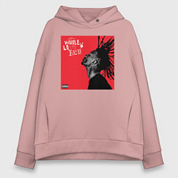 Толстовка оверсайз женская Wlole lotta, цвет: пыльно-розовый