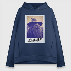 Толстовка оверсайз женская Гэндальф, цвет: тёмно-синий
