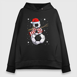 Женское худи оверсайз Soccer snowman