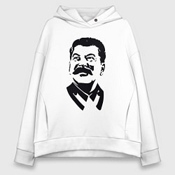 Толстовка оверсайз женская Образ Сталина, цвет: белый