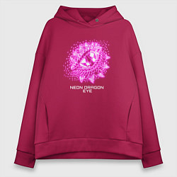 Женское худи оверсайз Neon dragon eye