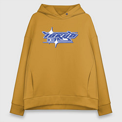 Толстовка оверсайз женская Токио y2k, цвет: горчичный