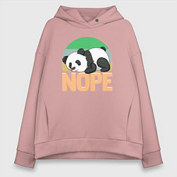 Толстовка оверсайз женская Panda nope, цвет: пыльно-розовый