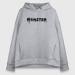 Женское худи оверсайз Monster black