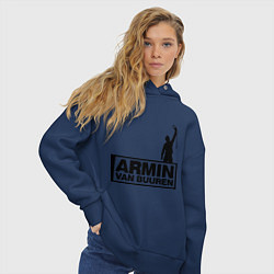 Толстовка оверсайз женская Armin van buuren, цвет: тёмно-синий — фото 2