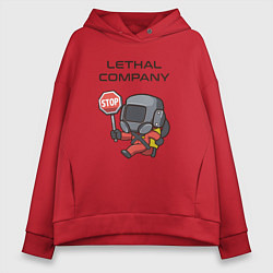 Женское худи оверсайз Lethal company: Stop Please