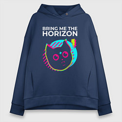 Женское худи оверсайз Bring Me the Horizon rock star cat