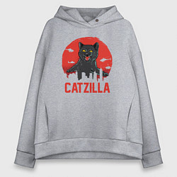 Толстовка оверсайз женская Catzilla, цвет: меланж