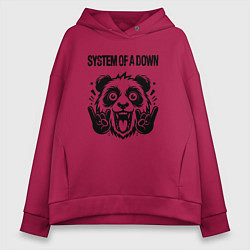 Женское худи оверсайз System of a Down - rock panda