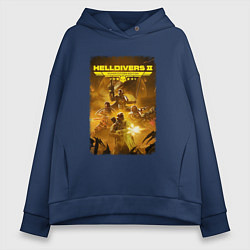 Женское худи оверсайз Helldivers 2: Battleground