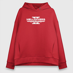 Толстовка оверсайз женская Helldivers 2: Logo, цвет: красный