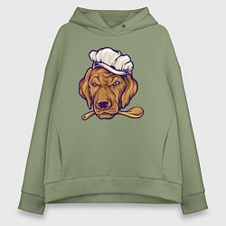 Толстовка оверсайз женская Chef dog, цвет: авокадо