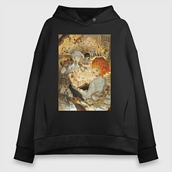 Толстовка оверсайз женская Обещанный Неверленд Норман, цвет: черный