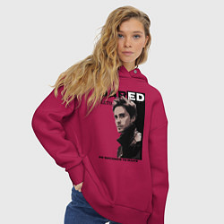 Толстовка оверсайз женская Jared Joseph Leto 30 Seconds To Mars, цвет: маджента — фото 2