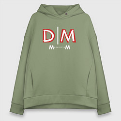Толстовка оверсайз женская Depeche Mode - Memento Mori logo new, цвет: авокадо