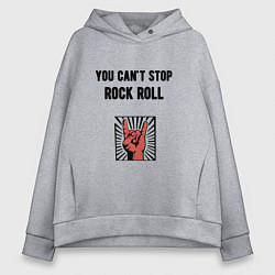 Женское худи оверсайз You cant stop rock roll