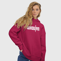 Толстовка оверсайз женская Whovian, цвет: маджента — фото 2
