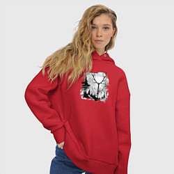 Толстовка оверсайз женская Осеннее приключение, цвет: красный — фото 2
