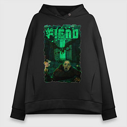 Толстовка оверсайз женская FIEND Врата Гаххалы, цвет: черный